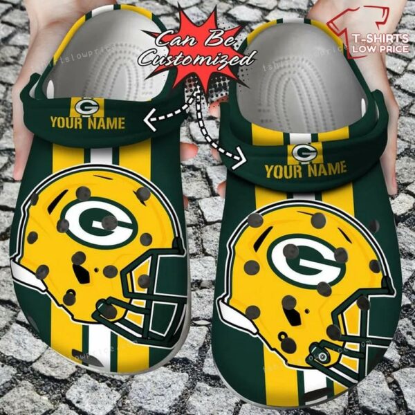 Green Bay Packers Team Helmets Crocs Shoes JM