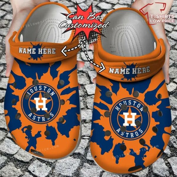 Houston Astros Color Splash Crocs Shoes FZ