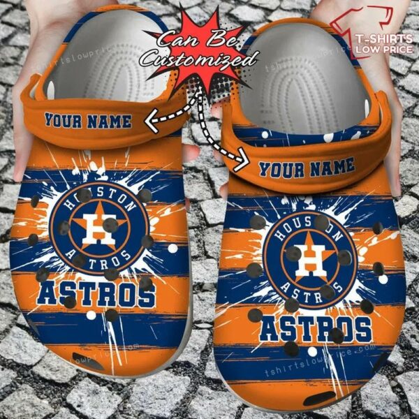 Houston Astros Spoon Graphics Colour Crocs Shoes VD