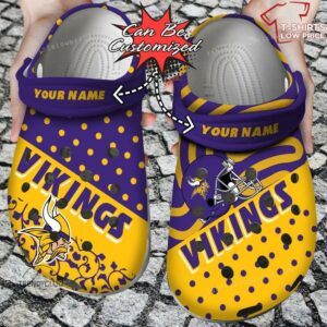 Minnesota Vikings Polka Dots Colors Crocs Shoes QG