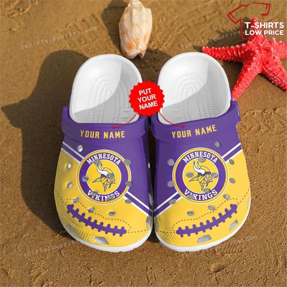 Nfl Football Minnesota Vikings Crocs Shoes WR