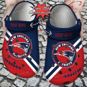 New England Patriots Football Team Rugby Crocs Shoes NO