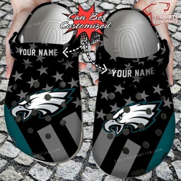 Philadelphia Eagles Star Flag Crocs Shoes LF