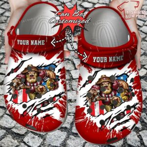 Sf 49Ers Mascot Ripped Flag Crocs Shoes UB