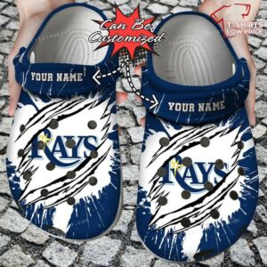 Tampa Bay Rays Ripped Claw Crocs Shoes RY