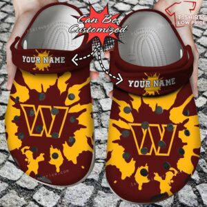 Washington Commanders Color Splash Crocs Shoes LS