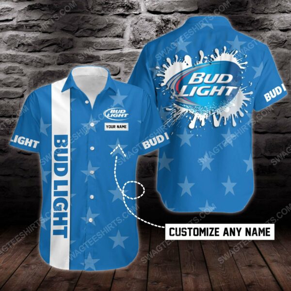 Personalized Bud Light Beer Hawaiian Shirt