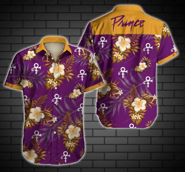 Prince Floral Hawaiian Shirt Beach Outfit Summer