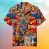 Retro Colorful Female Comic Hawaiian Shirt