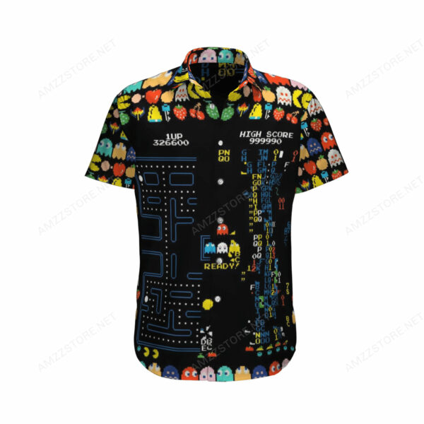Retro Game Pacman Hawaiian Shirt Beach Outfit Summer