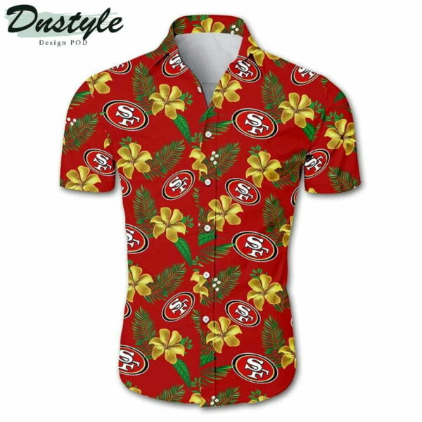 San Francisco 49Ers Floral Hawaiian Shirt