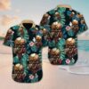 Skull Flower Hawaiian Shirt Summer Beach Outfit