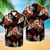 Slayer Tropical Flower And Parrot Hawaiian Shirt