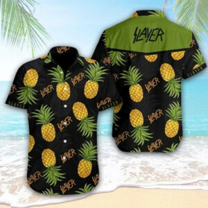 Slayer Pineapple Button Up Hawaiian Shirt