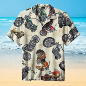 The Motorcycle Hawaiian Shirt Summer Beach Outfit