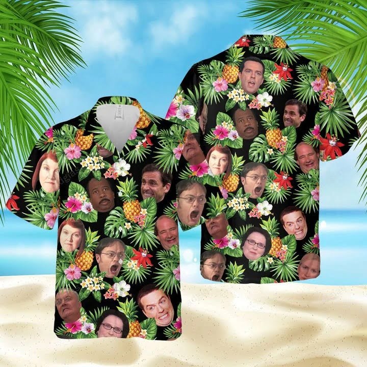 The Office Funny Faces Hawaiian Shirt