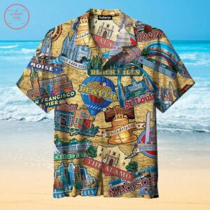 Travel In America Hawaiian Shirt Summer Outfit Beach