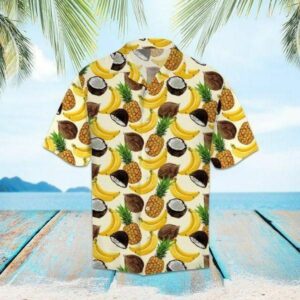 Tropical Fruits Pineapple Banana Hawaiian Shirt