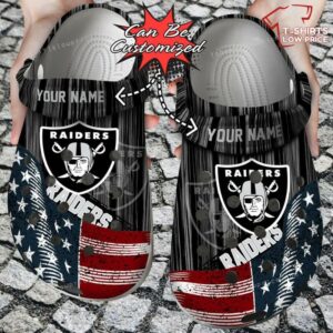 Us Flag Las Vegas Raiders New Crocs Shoes AC