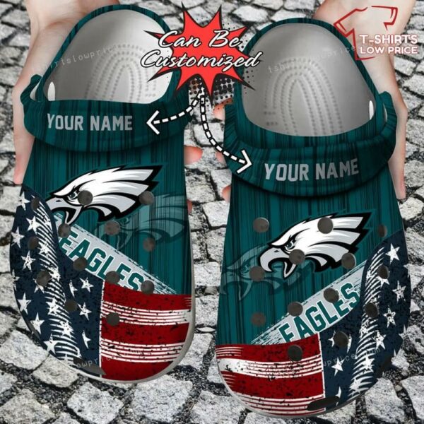 Us Flag Philadelphia Eagles New Crocs Shoes QX