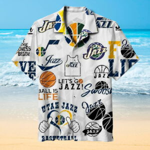 Utah Jazz Hawaiian Shirt Summer Outfit Beach