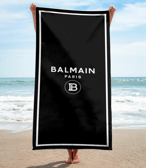 Balmain Beach Towel Summer Item Fashion Accessories Soft Cotton Luxury