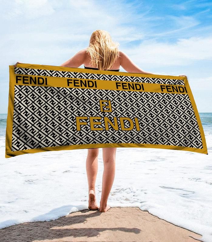 Fendi Beach Towel Accessories Fashion Summer Item Soft Cotton Luxury