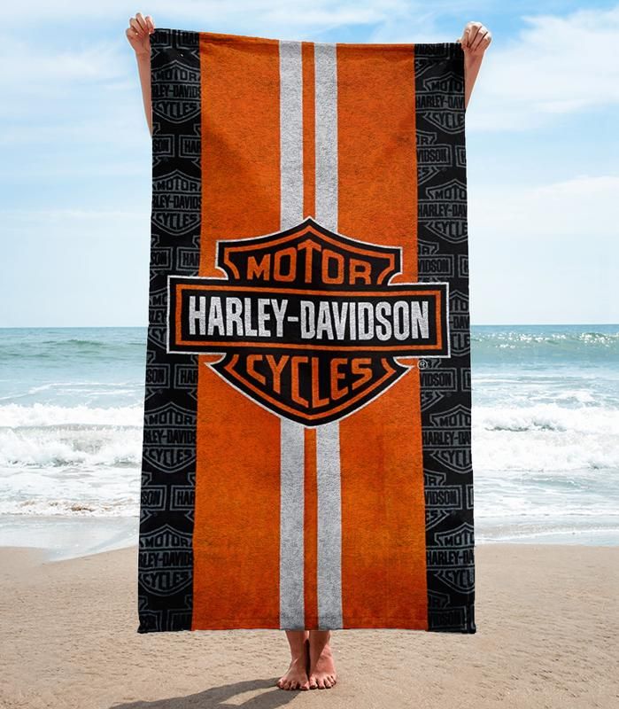 Harley Davidson Beach Towel Fashion Summer Item Luxury Accessories Soft Cotton