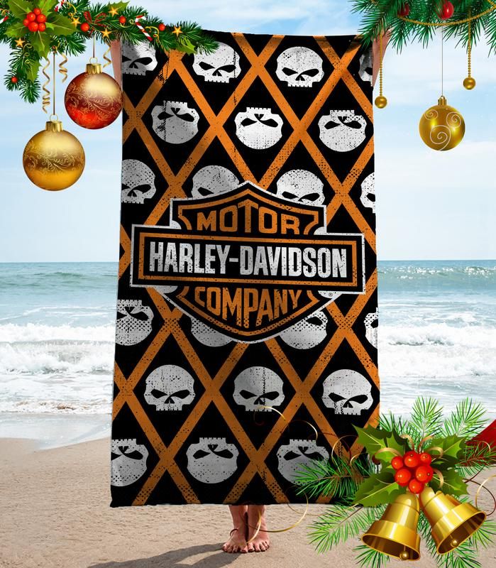 Harley Davison Beach Towel Accessories Summer Item Luxury Soft Cotton Fashion