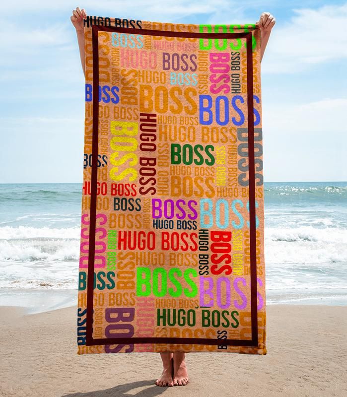 Hugo Boss Beach Towel Accessories Summer Item Soft Cotton Luxury Fashion