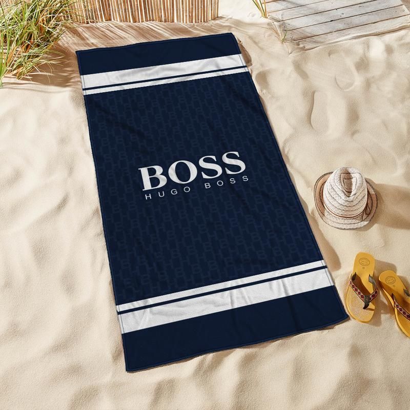 Hugo Boss Beach Towel Fashion Accessories Soft Cotton Luxury Summer Item