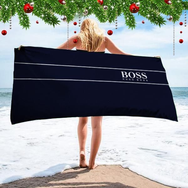 Hugo Boss Beach Towel Summer Item Accessories Fashion Soft Cotton Luxury