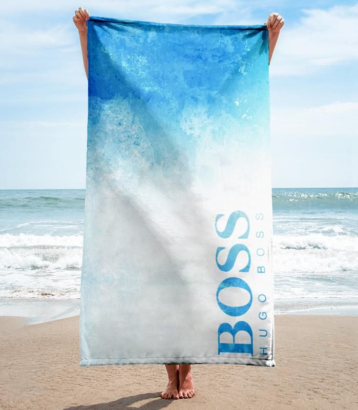 Hugo Boss Beach Towel Summer Item Accessories Luxury Soft Cotton Fashion