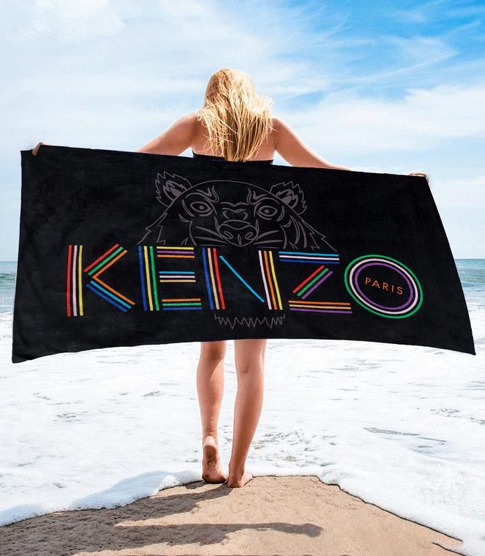 Kenzo Beach Towel Luxury Summer Item Fashion Accessories Soft Cotton