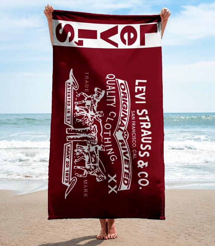 Levi Strauss & Co Beach Towel Soft Cotton Luxury Fashion Accessories Summer Item