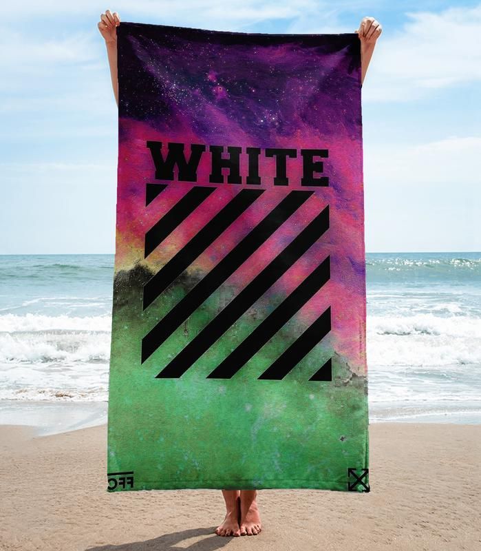 Off-White Beach Towel Fashion Soft Cotton Luxury Accessories Summer Item