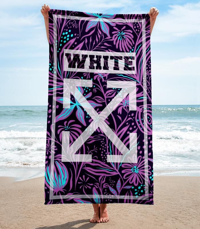 Off-White Beach Towel Summer Item Accessories Fashion Soft Cotton Luxury