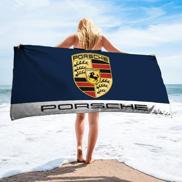 Porsche Ag Beach Towel Fashion Summer Item Luxury Soft Cotton Accessories