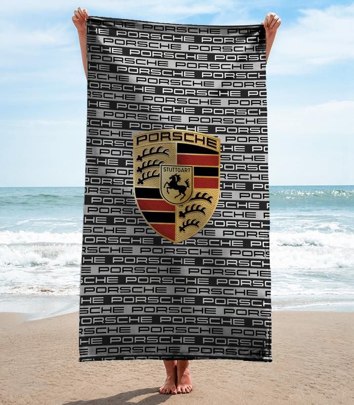 Porsche Beach Towel Luxury Summer Item Soft Cotton Fashion Accessories