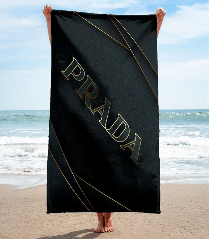 Prada Beach Towel Fashion Luxury Accessories Summer Item Soft Cotton