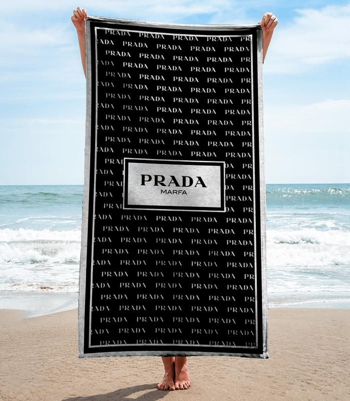 Prada Beach Towel Soft Cotton Accessories Summer Item Fashion Luxury