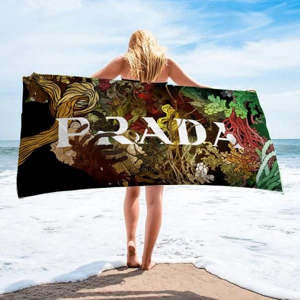Prada Beach Towel Soft Cotton Summer Item Luxury Accessories Fashion