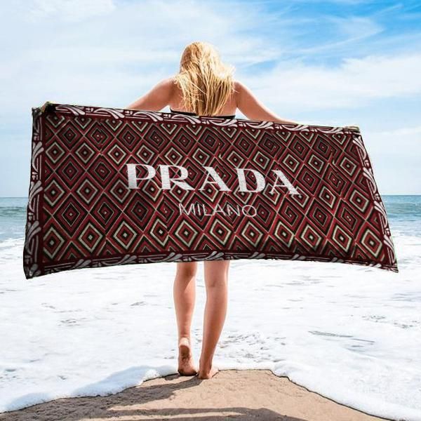 Prada Beach Towel Summer Item Fashion Accessories Soft Cotton Luxury