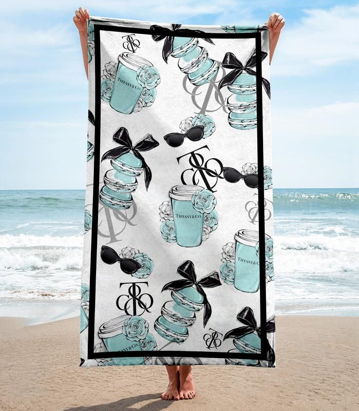 Tiffany & Co. Beach Towel Summer Item Luxury Soft Cotton Accessories Fashion