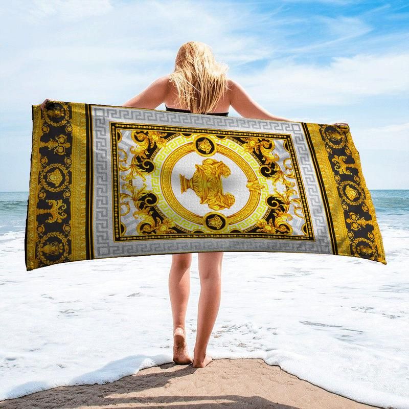 Versace Beach Towel Soft Cotton Summer Item Accessories Luxury Fashion