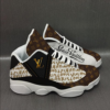 LV Louis Vuitton White Brown Air Jordan 13 Shoes Sneakers Trending Fashion Luxury