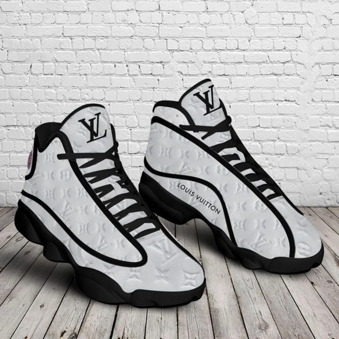 Louis Vuitton Grey Air Jordan 13 Shoes Sneakers Luxury Trending Fashion