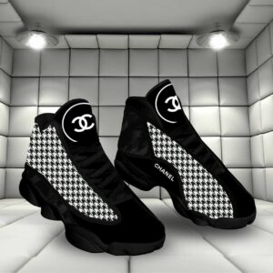 Chanel Black White Air Jordan 13 Sneakers Trending Luxury Shoes Fashion