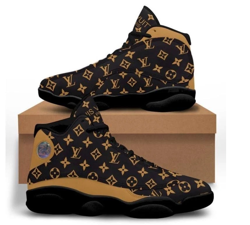 Louis Vuitton Monogram Brown Air Jordan 13 Luxury Fashion Sneakers Shoes Trending