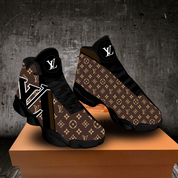 Louis Vuitton Brown Air Jordan 13 Luxury Fashion Trending Sneakers Shoes